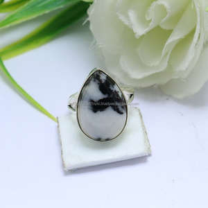 Anillo de Plata de Ley 925 Jasper Anillo de plata hecho a mano. Zebra Jasper Anillo de regalo de plata Mujer Jasper Joyería para regalo - Product Image 2