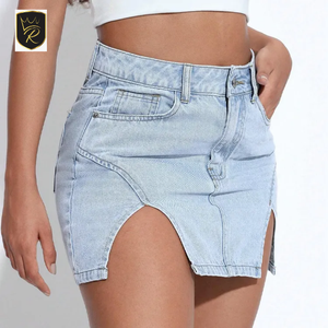 Winter Fashion Wear Women's Denim Skirt Button Customized Design Breathable Vintage Autumn/Winter High Quality - Product Image 5