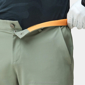 Custom Logo Print Golf Short Pant Athletic 95% Polyester 5% Spandex Soft Stretchy Woven Slim Fit Golf Shorts for Men - Product Image 4