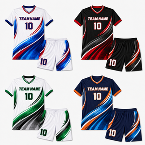 ชุดฟุตบอลเด็กแบบกำหนดเอง ระบายอากาศได้ดี แห้งเร็ว เสื้อและกางเกงขาสั้นพร้อมโลโก้ทีม ชื่อ และหมายเลขส่วนตัว - Product Image 2