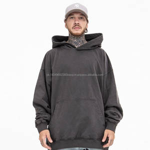 Sudadera con Capucha para Hombre, Estilo Vintage, Lavada al Ácido, 400G, de Algodón Grueso, Venta Caliente de Fábrica - Product Image 3