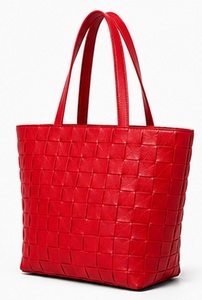 Sac fourre-tout d'épaule de luxe fait main en cuir véritable tressé couleur unie pour femme, idéal pour l'été, la plage, l'automne, l'hiver et le printemps - Product Image 2