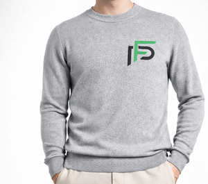 Suéter de Invierno para Hombre, 100% Cachemira Premium, Transpirable, con Patrón de Letras, Tejido de Cable, Grueso, Cálido, Casual, Corte Ajustado - Product Image 1