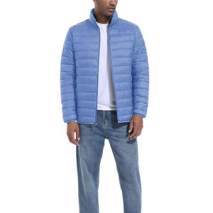 Veste d'hiver matelassée longue pour homme avec logo personnalisé sur le devant, capuche, séchage rapide, coupe-vent et respirante, doublure chaude - Product Image 4
