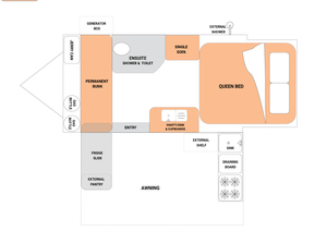 13ft Road 4x4 Lightweight Pop Top Camper Travel Trailer RV with <b>Kitchen</b> Bathroom Sleeping Space for <b>Camping</b> - Product Image 3