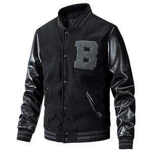Elite Design Men Winter Varsity Jacket Custom High Streetwear <b>Lightweight</b> Casual Fashionable Baseball Letterman Jacket <b>Coat</b> - Product Image 1