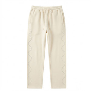Pantalon moderne en strass pour homme, coupe slim, avec pierres artistiques, construction élégante et style décontracté polyvalent. - Product Image 1