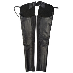 English Equestrian Horse Riding <b>Half</b> <b>Chaps</b> Unisex Men Women Adult Outdoor Protective Genuine Leather Zipper Closure - Product Image 3