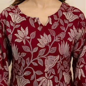 Women's Short Kurti in <b>Tops</b> Tunic Rayon Cotton Blend Ladies Ethnic Tunic - Product Image 4