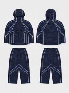 Chaqueta Deportiva Unisex con Capucha y Franjas Reflectantes, Forro Polar Transpirable, Cintura Elástica de Secado Rápido - Product Image 2