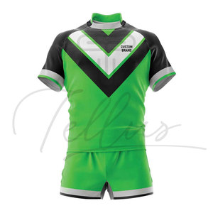 Nueva Llegada, Uniforme de Rugby de Manga Corta, Transpirable, de Talla Grande, con Diseño Personalizado y Estampado por Transferencia de Calor, Ropa de Entrenamiento - Product Image 2