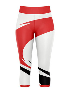 Legging Capri de Yoga Respirant à Motif Uni par Sublimation pour Femme – Haute Qualité, Idéal Fitness, Gym, Course et Sports de Plein Air - Product Image 5