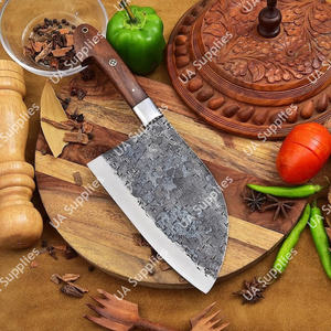 มีดเชฟเซอร์เบียเหล็กกล้าไร้สนิมตีขึ้นรูปพิเศษ ด้ามไม้พะยูง ออกแบบตามหลักสรีรศาสตร์ ใช้งานได้ทั้งสองมือ สำหรับสับเนื้อแบบหนัก รุ่นวินเทจ - Product Image 3