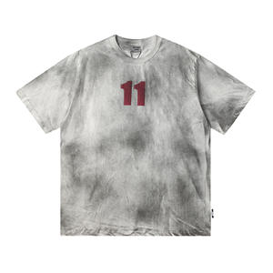 เสื้อยืดพิมพ์ลายตามสั่ง OEM ผ้าฝ้าย 100% 280 กรัม ซักแล้วสไตล์วินเทจ ทรงโอเวอร์ไซส์ แขนหลวม สวมใส่สบาย สำหรับผู้ชาย - Product Image 1