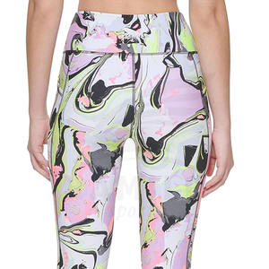 Fashionable High Waist Seamless Quick Dry Yoga <b>Leggings</b> for Men Solid <b>Pattern</b> Elastic Closure Customizable OEM Service Pant - Product Image 5