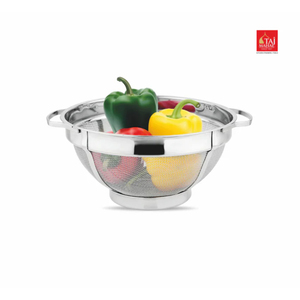 New Style S.S Colander Super Heavy <b>Mesh</b> <b>Basket</b> Kitchen Sink Basin for Rice Washing Vegetable <b>Basket</b> - Product Image 1