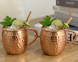 Handmade Hammered Copper <b>Mugs</b> Vintage Style Drinkware for Home Use Eco-Friendly Material Top Quality Low Cost - Product Image 4