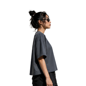 Wholesale Womens Boxy Tee Premium Heavyweight Cotton Loose Fit Short Sleeve T Shirt Custom Logo OEM ODM Private Label Apparel - Product Image 2