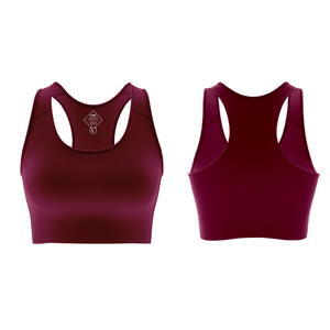 Sujetador deportivo con logotipo personalizado para mujer, sin costuras, acolchado, de nailon, Spandex, gimnasio, Fitness, entrenamiento, correr, ropa deportiva OEM - Product Image 4