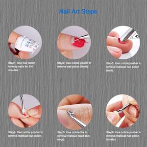 Juego Profesional de Cuidado de Uñas UBI 4 en 1 de Doble Cabezal de Acero Inoxidable: Removedor de Cutículas, Empujador de Cutículas, Recortador, Raspador y Pelador de Doble Extremo - Product Image 4