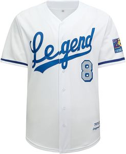 Legend Men's Baseball Jersey Hip Hop Stitched Sports <b>Shirts</b> - Product Image 2