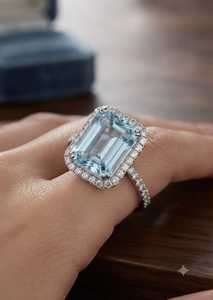 Diamante Cultivado en Laboratorio con Corte Esmeralda Azul Fantasía, Certificado IGI, Amberglow Horizon 8.05 CT, VS1, Modelo 9664, Piedra Suelta - Product Image 4