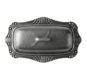Vaisselle la plus vendue : Plat à beurre en métal, beurrier en acier inoxydable avec couvercle, design minimaliste pour table à manger et cuisine - Product Image 2
