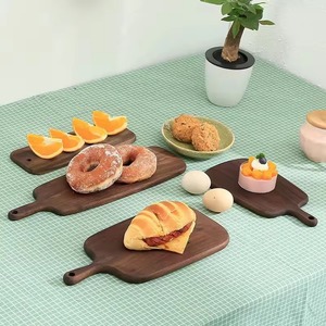 Planche à découper en bois de noyer noir écologique avec poignée intégrée et trou de suspension, plateau de service de 1,5 cm d'épaisseur - Product Image 6