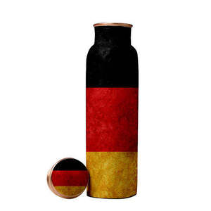 Bouchon de bouteille d'eau en cuivre bleu à double paroi, écologique, de haute qualité, avec impression autocollante unique multicolore – Vente chaude - Product Image 4