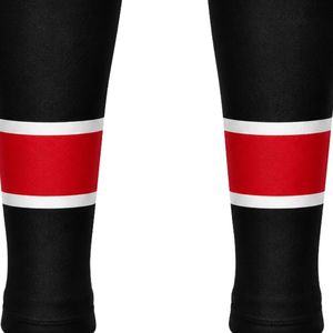 <b>Black</b> Red White Ice Hockey <b>Socks</b> for Men Durable Athletic Hockey Stockings Lightweight Professional Team Training Wear - Product Image 3
