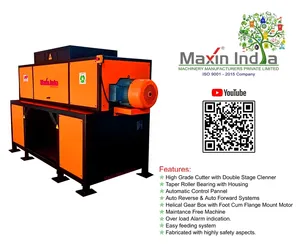 Broyeur de déchets GRP semi-automatique à double arbre, capacité 1500 kg/h, machines électriques de broyage du plastique - Product Image 3