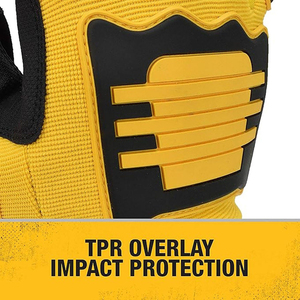 Guantes Profesionales de Algodón y Cuero de Alto Impacto, Guantes de Seguridad con Protección TPR, Guantes de Trabajo Industriales Resistentes - Product Image 5