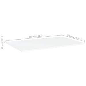 Juego de 4 Estantes de Pared de Madera Sintética Blanca de 31.5 x 19.7 x 0.6 Pulgadas - Product Image 5