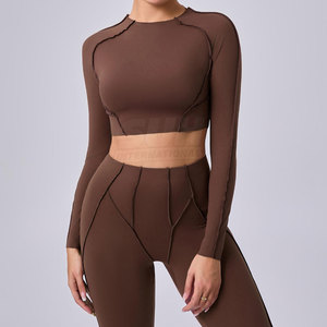 Haut de yoga pour femme, style tendance, en Spandex/Nylon, léger, respirant, séchage rapide, avec logo frontal, idéal pour la gym et le fitness – Nouvelle collection, vente flash - Product Image 6
