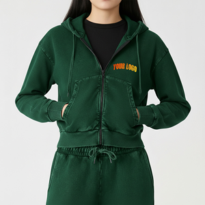 Sweat à capuche haut de gamme pour femmes, 100 % coton, 340 GSM, tissu d'hiver épais de qualité supérieure, sweat à capuche durable pour femmes, coton biologique 300 - Product Image 1