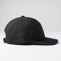 Casquette de camping en nylon noir avec dessous camouflage, visière plate réglable, 5 panneaux, pour sports de plein air, logo personnalisé, streetwear, couvre-chef