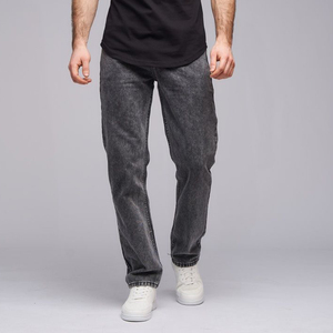 100% Cotton High Quality Denim Pants Streetwear Distressed Acid Wash Regular Fit Men's <b>Jeans</b> Summer Embroidery - Product Image 4