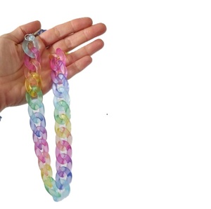 Chaîne de perles de rocaille en résine tendance, broderie artisanale, cadeau, accessoires pour femmes, style bohème, perles de rocaille, chaîne de perles de rocaille en résine, fait main - Product Image 4