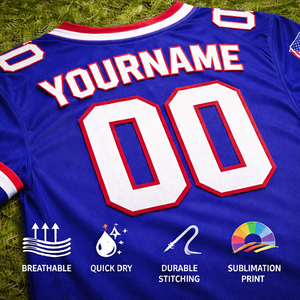 Maillot de football américain personnalisé pour équipes scolaires, coupe courte unie, séchage rapide, respirant, en tissu polyester, avec broderie personnalisée du joueur - Product Image 3