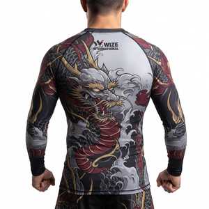 Meilleures ventes : Rashguard de natation pour homme à manches longues, respirant, imprimé, avec protection solaire, en Spandex/Polyester 120g, faible MOQ - Product Image 2