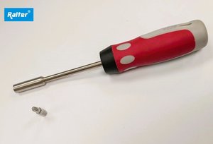 Ralters Holder <b>Screwdriver</b> 100mm Red Plastic Handle DIY Grade Interchangeable Bit PH2 Stainless Steel Lower Freight - Product Image 2