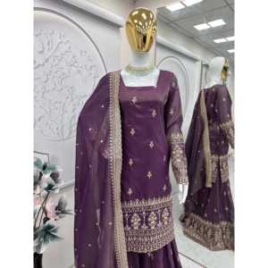 Robes de soirée de créateur, magnifiques tenues de soirée, haut-bas et dupatta - Product Image 2