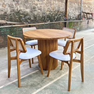 Custom Outdoor Dining Table <b>Chairs</b> Set Solid Wood Aluminum Frame Cushion Color Size OEM ODM Vietnam Manufacturer - Product Image 4