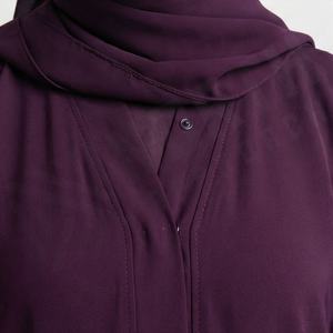 2025 OEM Kimono Abaya pour femmes musulmanes, en tissu polyester épais, doux et très extensible, col en V, manches longues, pour fêtes, Ramadan, mariages - Product Image 4