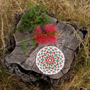 Beautiful Embroidered <b>Bead</b> <b>Coasters</b> for Coffee and Tea Cups, Handmade Table Decoration for Home, Restaurant, Hotel and Office Us - Product Image 3