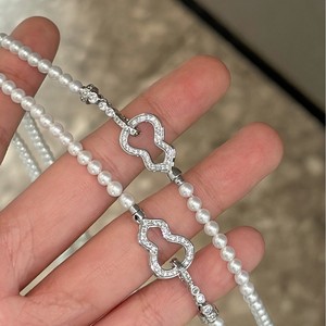 Collier simple et polyvalent en perles d'eau douce naturelles de 3-4 mm avec fermoir Hulu, nouveau style chinois, chaîne de clavicule pour femmes - Product Image 3