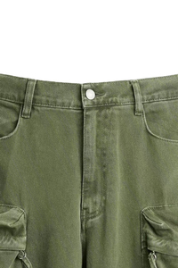 Pantalon cargo homme, style décontracté, multi-poches, tissu résistant, streetwear outdoor, pantalon homme délavé - Product Image 5