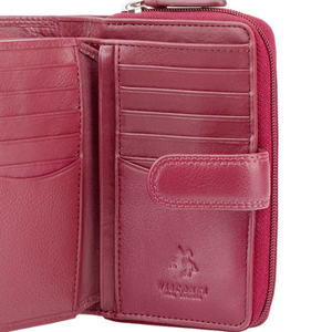 Top Selling Genuine Leather <b>Long</b> Wallet with RFID Blocking Stylish Unisex Red <b>Purse</b> - Product Image 5