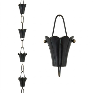 Chaîne de pluie créative et moderne en acier inoxydable, style pot, design élégant, finition thermolaquée pour suspension extérieure ou intérieure, maison et jardin - Product Image 2