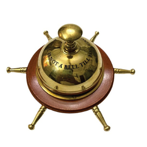 Campana de Escritorio de Estilo Antiguo de Lujo, Campana de Recepción de Latón Grabado con Acabado Plateado para Hotel, Oficina y Mostrador de Restaurante - Product Image 4